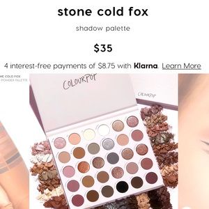 NEW ColourPop Eyeshadow Palette Stone Cold Fox $35 MSRP Selling 4 palette sets!